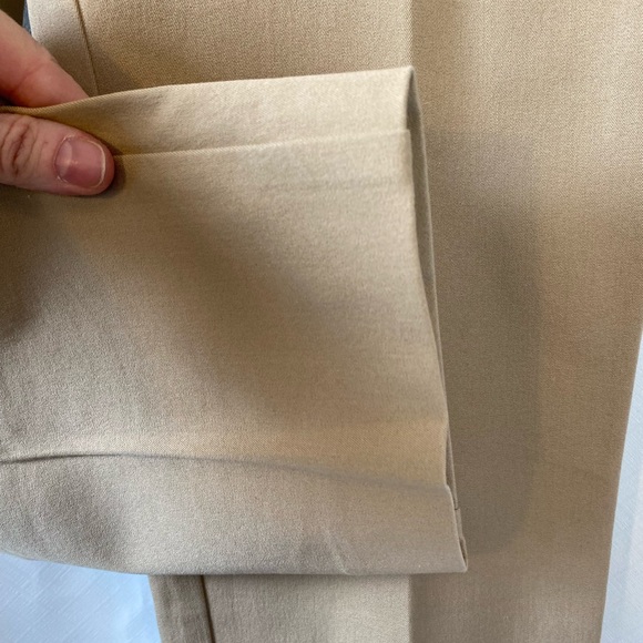 Lauren Ralph Lauren Women's Tan Minimalist Cropped Trousers Pants 12 Old Money - Picture 4 of 16